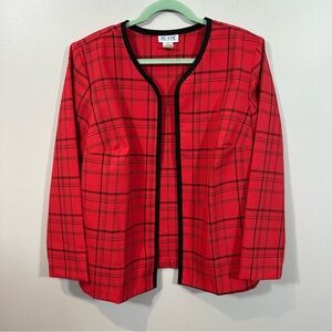 Blair Red and Black Plaid Jacket 18W